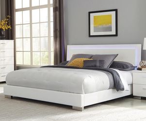 King Panel Bed With LED lights 