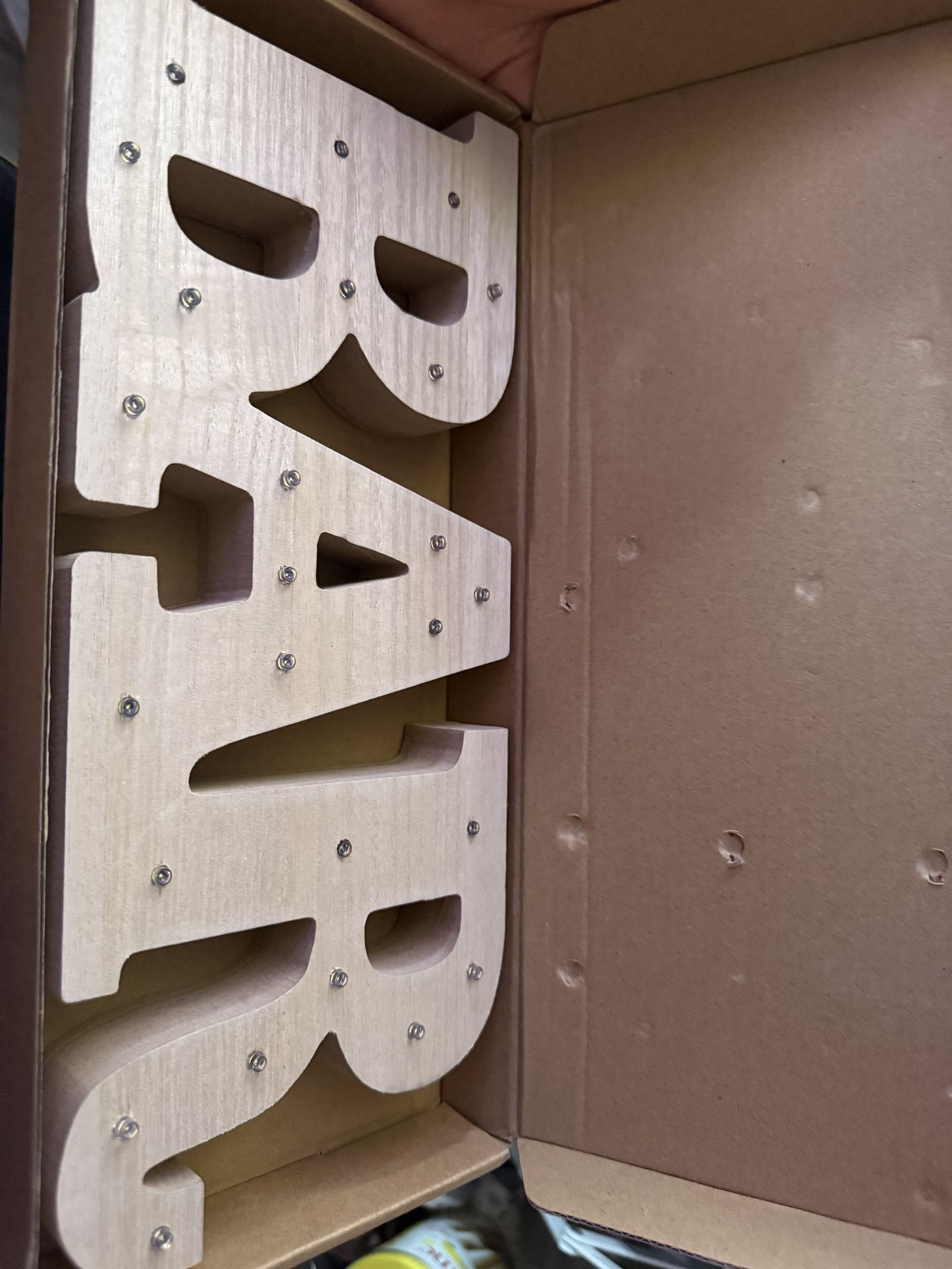 Bar Light Up Letters