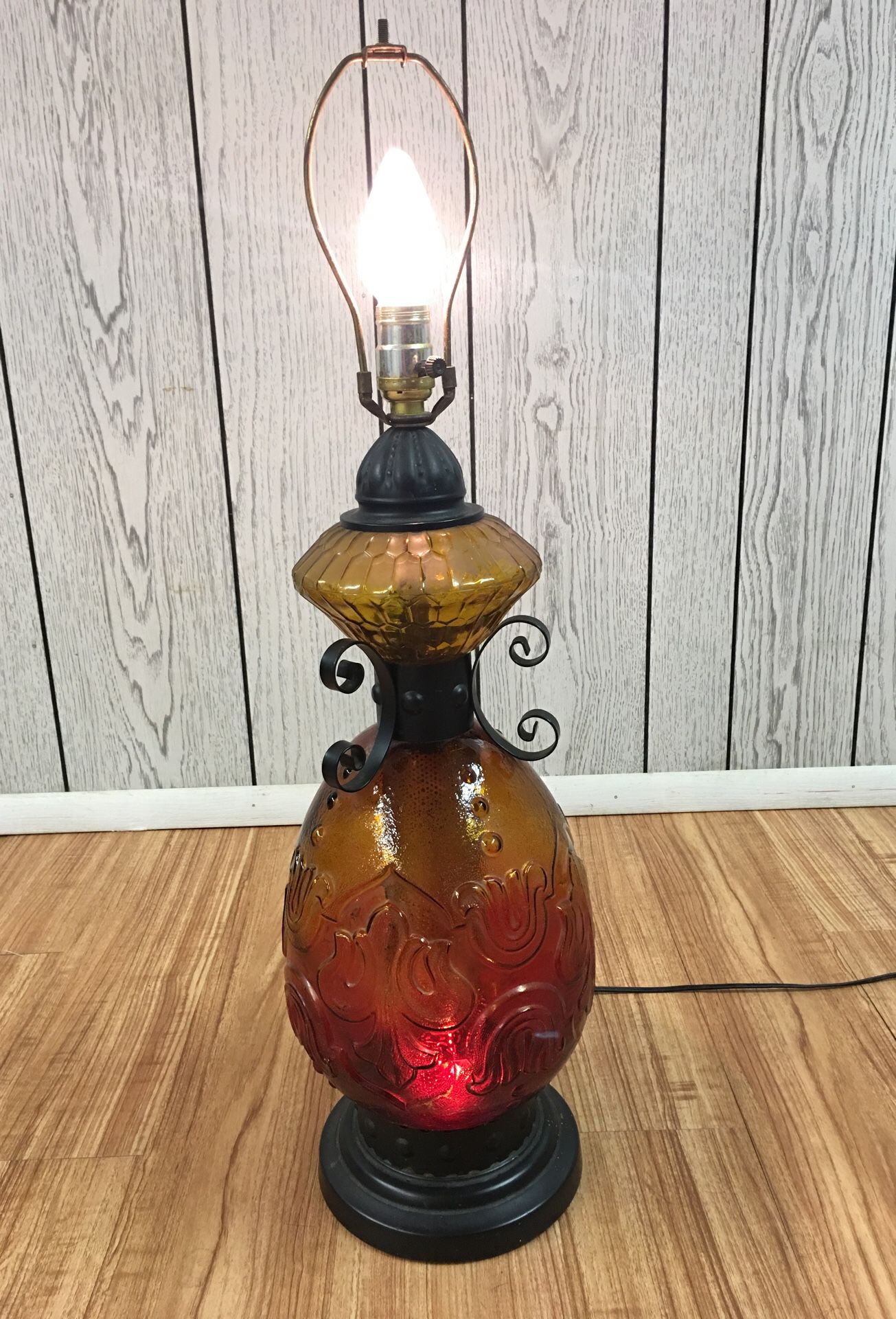 Antique lamp with two lights - missing shade