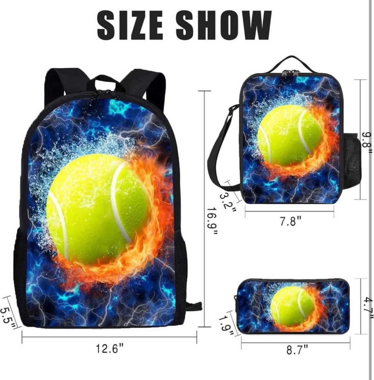 new: Backpack with Lunch Box & Pencil Case