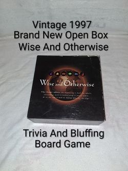 Brand New Open Box Vintage 1997 Wise And Otherwise Trivia And Bluffing Board Game (Is Complete Nothing Missing)