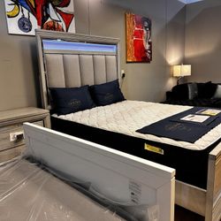 Vail Bedroom Furniture Set 🌟 Queen/King Size ⭐$39 Down Payment with Financing ⭐ 90 Days same as cash