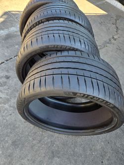 4.  PCS OF TIRES.   MICHELIN PILOT SPORT 4S  SIZE 265/35/21.  &   295/30/21