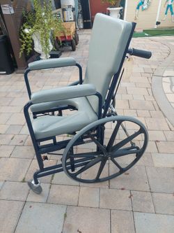 Vintage Wheelchair with Commode Seat