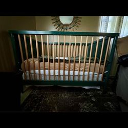 Green Crib And Changing Table(with extras!)