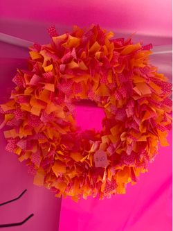 Pink and yellow summer garland