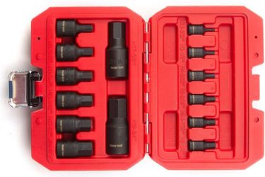 tools. MIXPOWER Juego de 14 piezas de dados Dr. Bit, 3/32 a 3/4, 1/4", 3/8" y 1/2", grado de impacto Cr-Mo, SAE, enchufe hexagonal