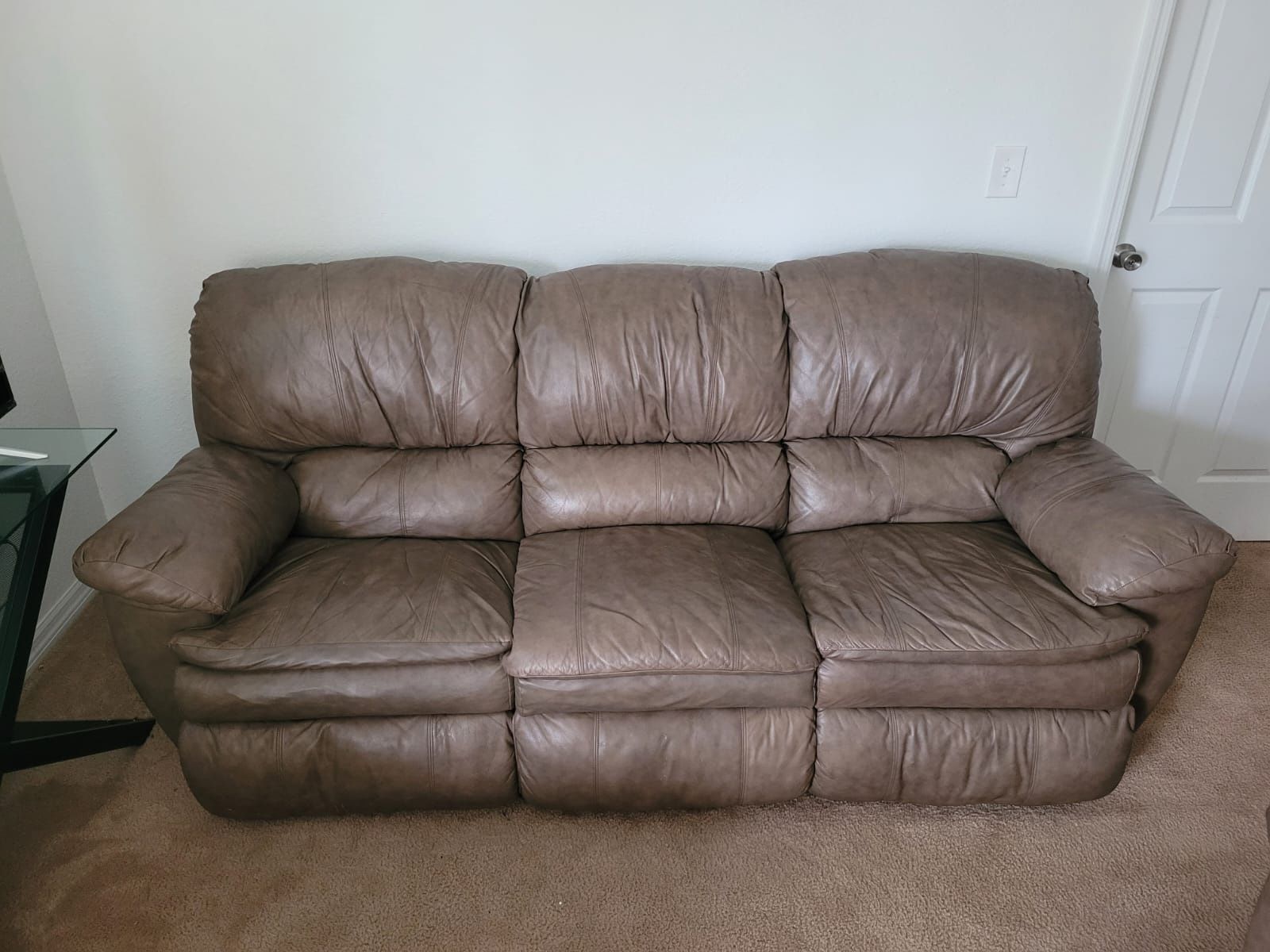 Leather Sofa, Love Seat And Matching Chair