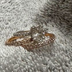 3 carats total weight diamond wedding ring set