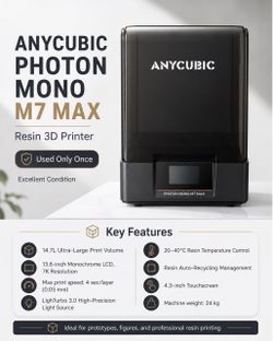 Anycubic Photon Mono M7 Max 3D Resin Printer –