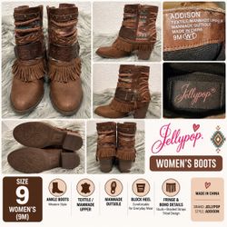 Jellypop Addison Women's Western Ankle Boots Size 9