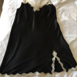 Victoria's Secret Satin Slip with Lace Trim-Medium