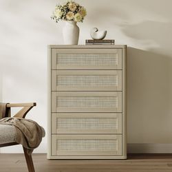 6 Drawer Modular Ratten Dresser with Pop-up Drawers