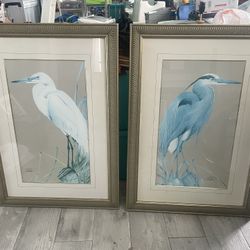 Decorative 2 Pieces Cranes  Pictures