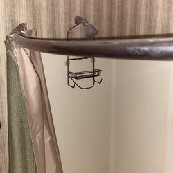 Curved Shower Curtain Rod; Chrome