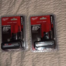 Milwaukee M12 high output 5.0 batteries