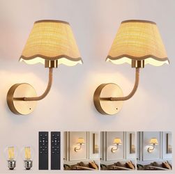 Pendant Light with Fabric Shade and LED Bulb