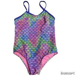 Girls Sz 6x  Rainbow Sea Shell 1 Piece Bathing suit Swimwear Limited Too
