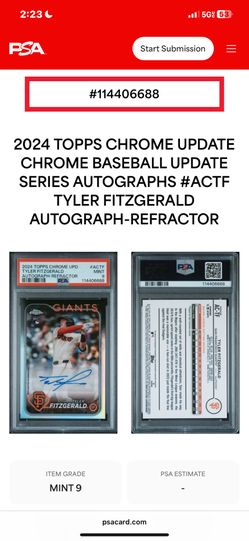 2024 TOPPS CHROME UPDATE CHROME BASEBALL UPDATE SERIES AUTOGRAPHS #ACTF TYLER FITZGERALD AUTOGRAPH-REFRACTOR