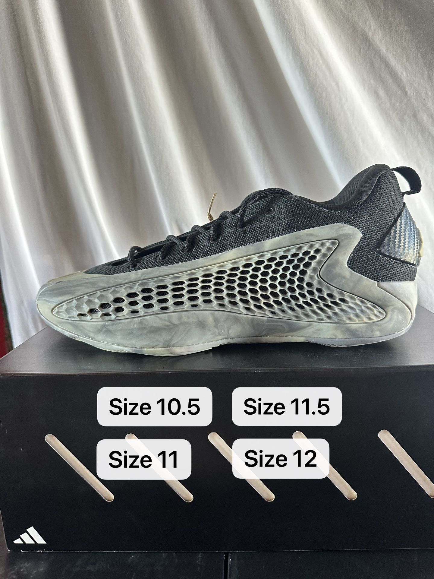 Adidas Anthony Edwards AE1 Low MX Grey Mens Size 10.5 Size 11 Size 11.5 Size 12