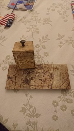 Marble box and plate