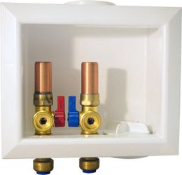 Tectite 1/2 in. Brass Push-to-Connect Washing Machine Outlet Box