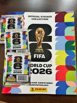 World Cup Panini Album with 3 sticker packs