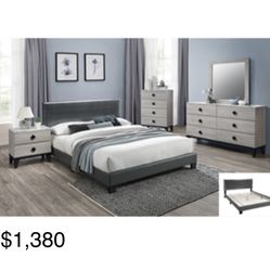 Gorgeous Queen size Complete Bedroom Set. Mattress Sold Separately 