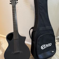 Composite Acoustics Cargo Raw Carbon Fiber Guitar w/Case & Stand