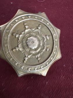 Gold-Tone Star-Shaped Metal Medal or Badge
