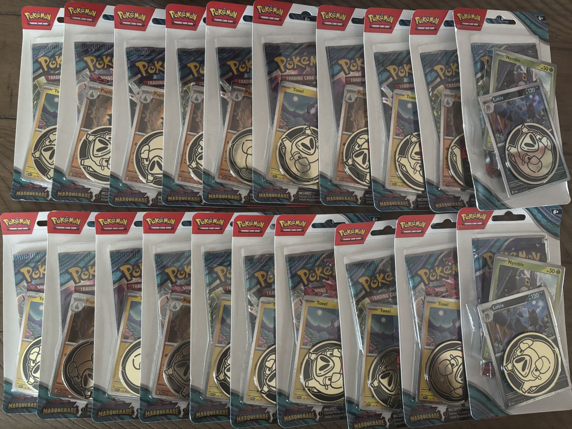 Pokemon TCG - 20 Twilight Masquerade Coin Blister Packs