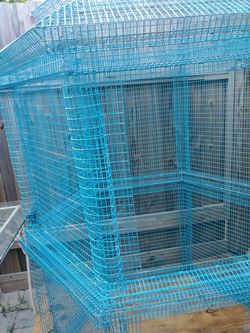 STEEL MESH BIRD CAGE.