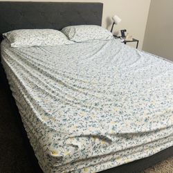 Queen Bed Frame + Mattress – Great Condition Frame