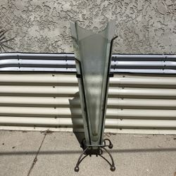 Post Modern Glass & Metal Floor Vase(s)