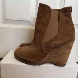 Michael Kors Suede Wedge Boots 