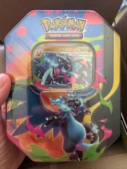 New mega charizard x tin pokemon