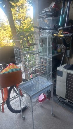 Bird cage with stand