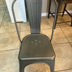 Metal Table And 4 Matching Chairs