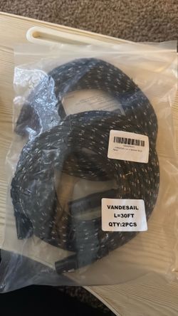 Vandesail Cat 7/8 Braided Ethernet Cables (2-Pack, 30 FT Each)
