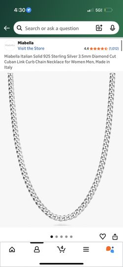 2 Miabella 925 Sterling Silver. 3.5mm 26”, 3mm 22” - 