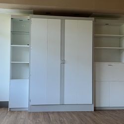 Murphy White Large Full Wall bed Hidabed