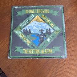 Alaska Denali Brewing Twister Creek IPA Embossed Metal Sign
