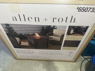 Allen + Roth 32-in Gas Fire Pit