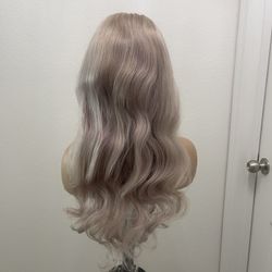 20” Gray 13x4 Transparent LaceFront, Body Wave Human Hair Wig