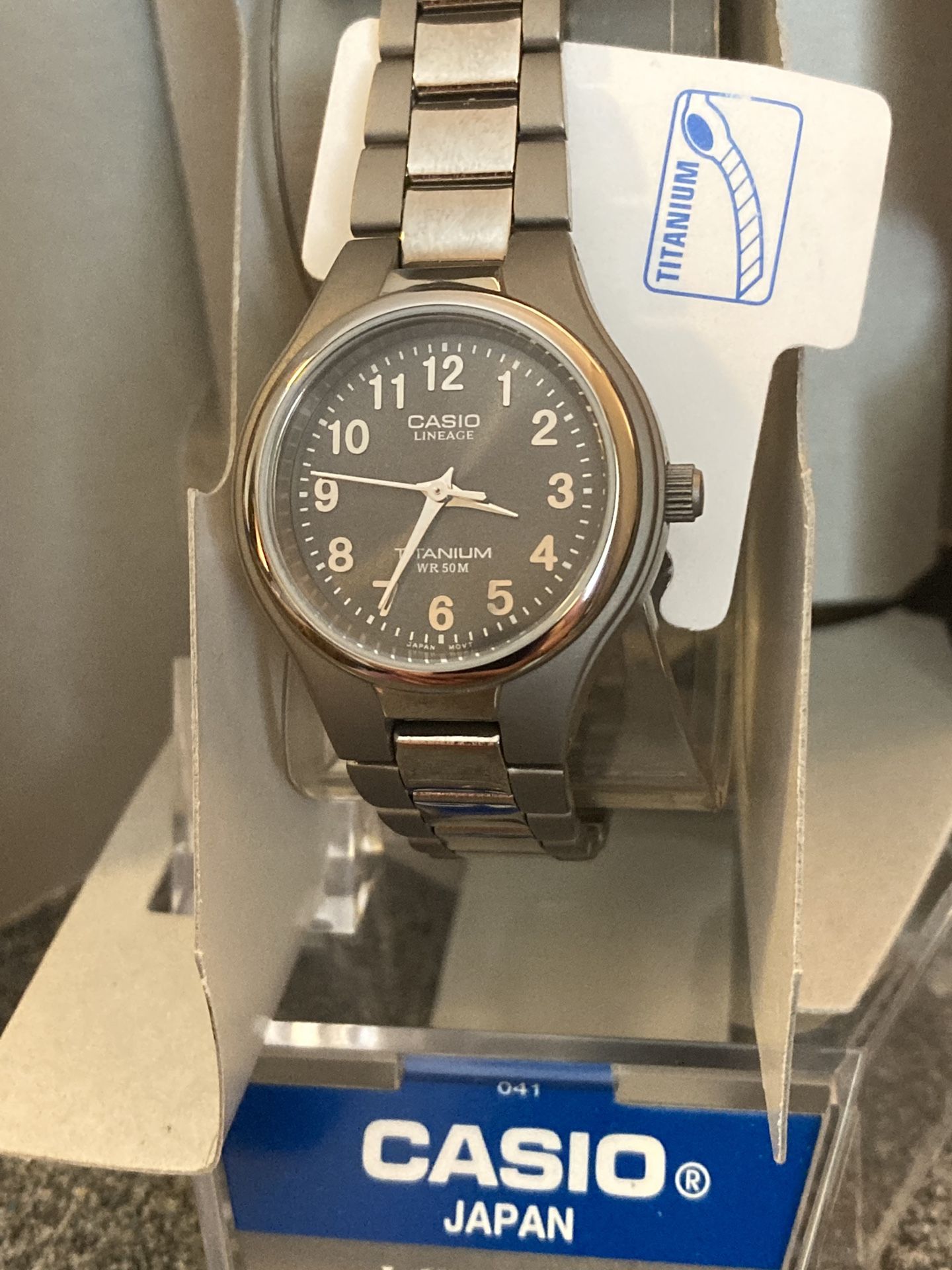 Casio lineage shop titanium watch