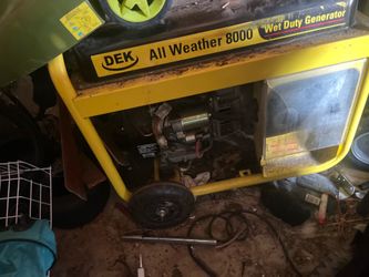 wet duty generator