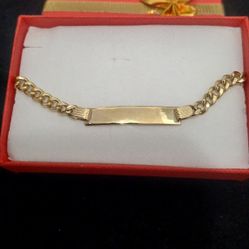 HERMOSO BRASALETE DE BABY ORO REAL 14 KT 