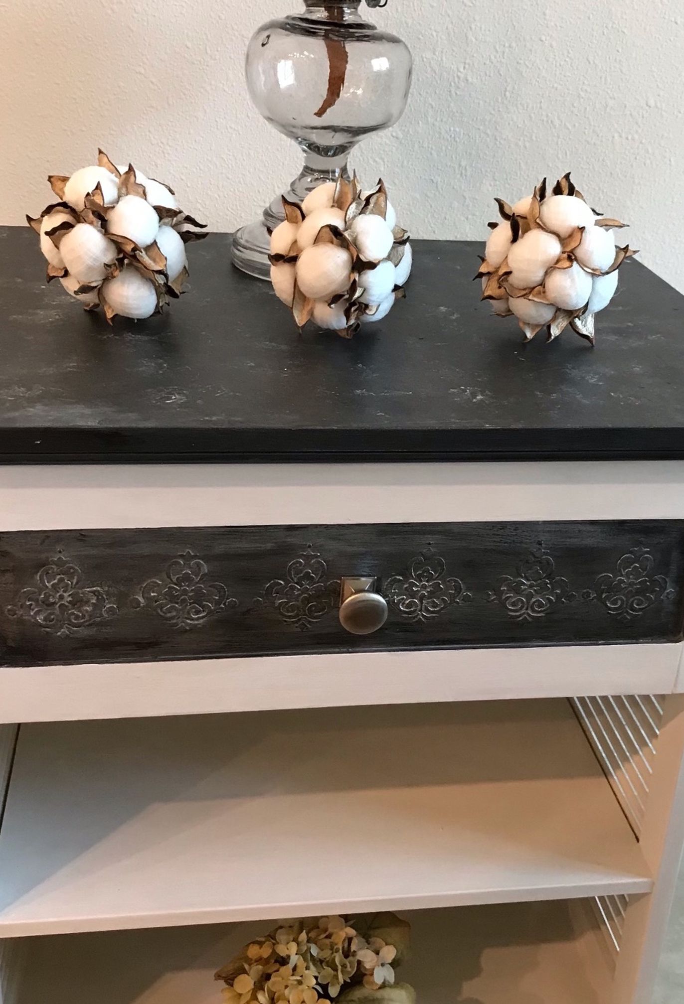 Decorative Black And White Side Table