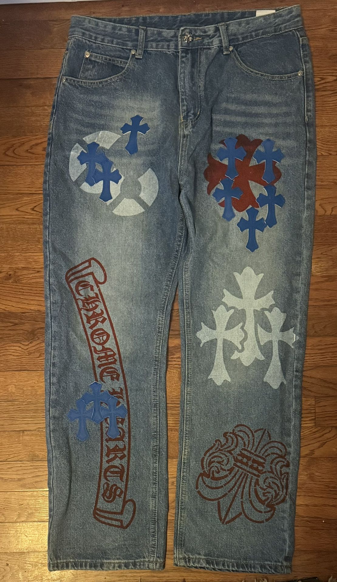 Custome Crome Heart Pants 