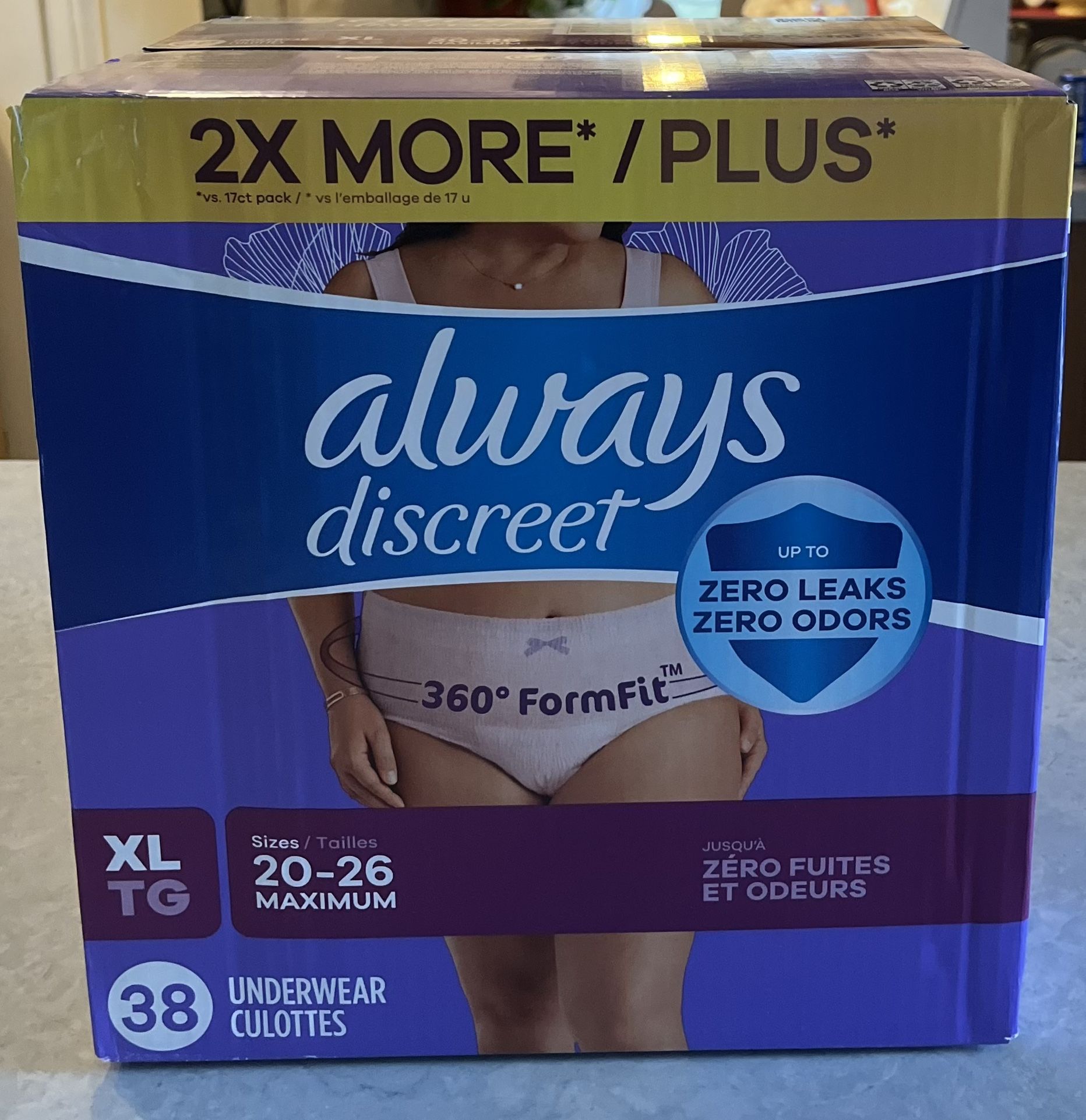 Adult diapers brand always discreet